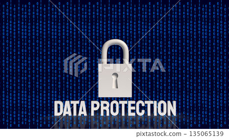 Digital Data Protection and Cybersecurity Privacy Concept 3d render. 135065139