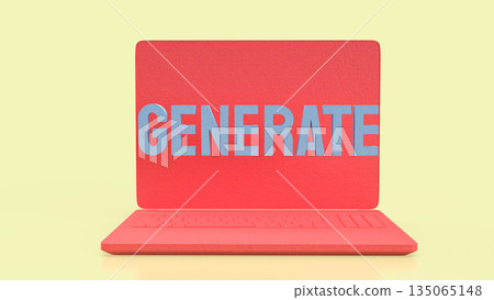 Generative Artificial Intelligence Technology Concept Illustration 3d render. 135065148