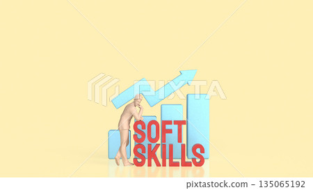 Soft Skills Development Growth for Career and Professional Success 3d render. Soft Skills Development Growth for Career and Professional Success 3d render. 135065192
