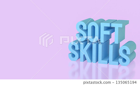 Soft Skills Development Concept for Modern Professional Growth 3d render. 135065194