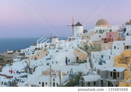 Traditional Windmill in Oia, Santorini, Greece Traditional Windmill in Oia, Santorini, Greece 135065898