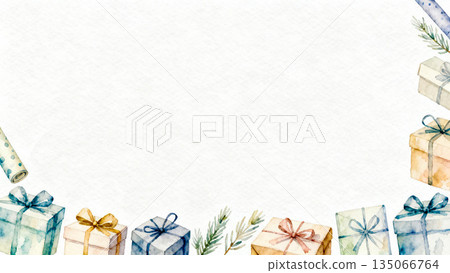 水禮盒邊框背景素材 禮品慶典 135066764
