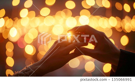 求婚背景,戒指被燈光包裹著 求婚背景,戒指被燈光包裹著 135066991