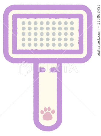 簡潔流暢的筆刷插圖，爪印顏色 135068453