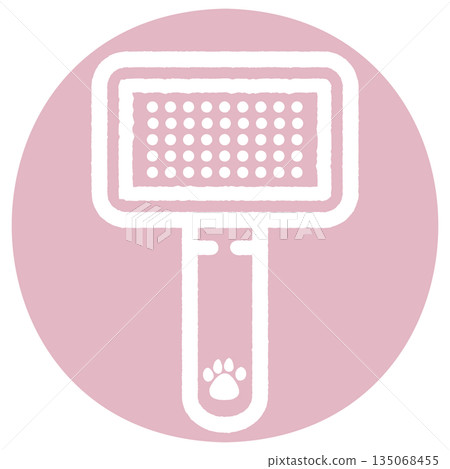 簡潔流暢的筆刷插畫,爪印,粉紅色 簡潔流暢的筆刷插畫,爪印,粉紅色 135068455