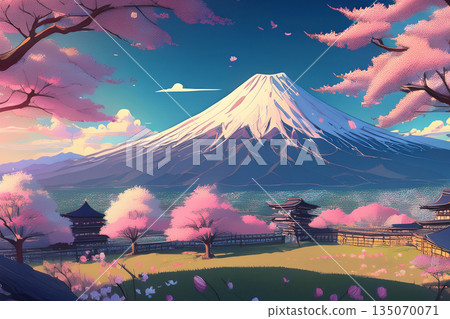 富士和櫻花 135070071