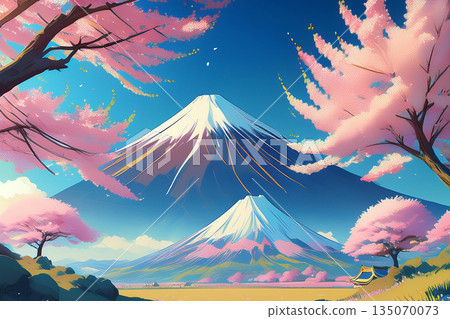 富士和櫻花 135070073