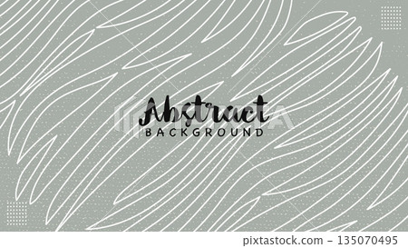 Nature Banner Abstract Wavy Lines Leaves Green Background. Nature Banner Abstract Wavy Lines Leaves Green Background. 135070495