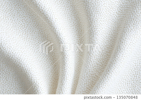 Shagreen leather texture in soft white color with natural grain pattern and gentle folds creating luxurious and elegant surface for upholstery or fashion design Shagreen leather texture in soft white color with natural grain pattern and gentle folds creating luxurious and elegant surface for upholstery or fashion design 135070848