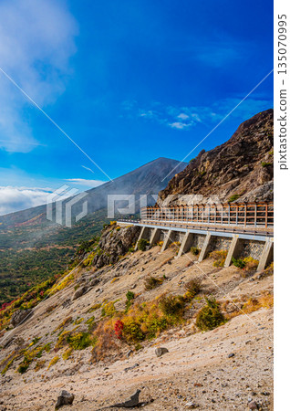Fukushima Prefecture: Autumn foliage and a beautiful sunny day at Bandai-Azuma Skyline 135070995