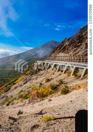 Fukushima Prefecture: Autumn foliage and a beautiful sunny day at Bandai-Azuma Skyline Fukushima Prefecture: Autumn foliage and a beautiful sunny day at Bandai-Azuma Skyline 135070996