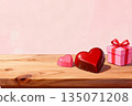 情人節巧克力和禮物圖片 135071208