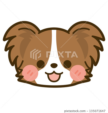 Papillon face icon Papillon face icon 135071647