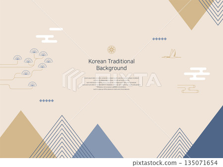 Illustration of a traditional Korean pattern background. Illustration of a traditional Korean pattern background. 135071654