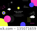 Illustration of a traditional Korean pattern background. 135071659