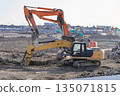 施工現場電鏟 135071815