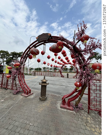 The entrance to Chinatown in Indonesia 135072067