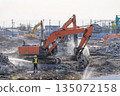 施工現場電鏟 135072158