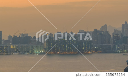 Jan 4 2026 Hung Hom Bay Waterfront Skyline Hong Kong City 135072234