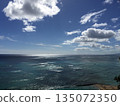 夏威夷海景，藍天白雲。 135072350