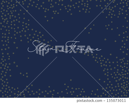 Star-studded frame background | Night sky style, elegant star motif 135073011