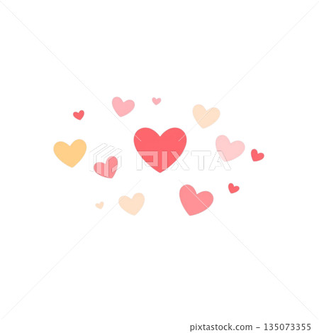 情人節溫柔心形設計布料 135073355