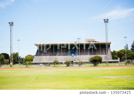 Sports field on a sunny day Sports field on a sunny day 135073425