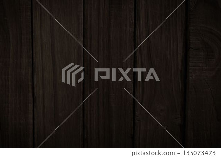 Dark brown wooden panel surface is being shown in flat design, featuring grain patterns and knots Dark brown wooden panel surface is being shown in flat design, featuring grain patterns and knots 135073473
