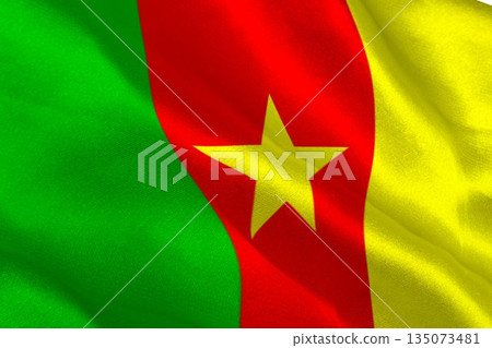 Digitally generated cameroon national flag 135073481