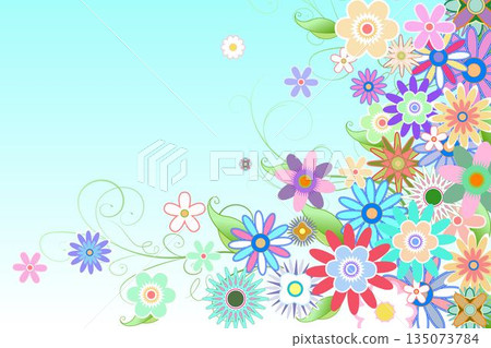 Digitally generated girly floral design Digitally generated girly floral design 135073784