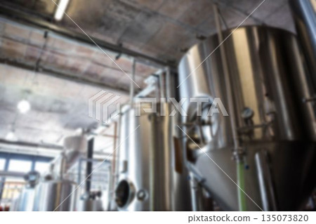 Low angle view of brewery storage tank 135073820