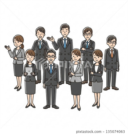 簡單易用的商業插圖 135074063