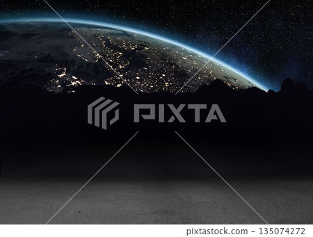Digital image of planet earth Digital image of planet earth 135074272