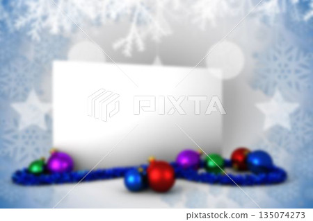 Poster with christmas decorations Poster with christmas decorations 135074273