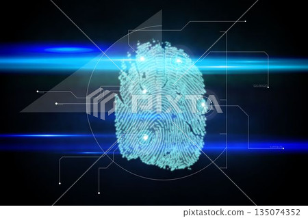 Digital security finger scan 135074352
