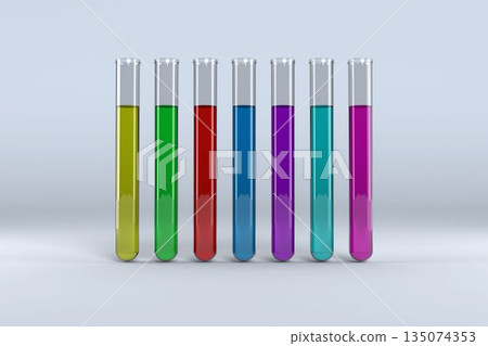 Test tube with chemical solution 135074353