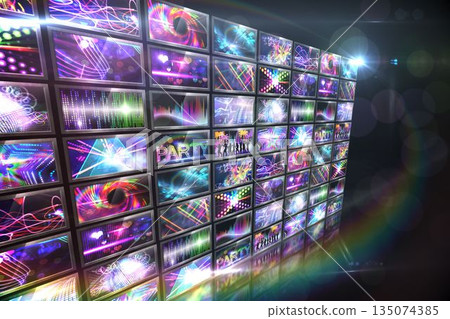 Screen collage showing disco images Screen collage showing disco images 135074385