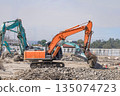施工現場電鏟 135074723