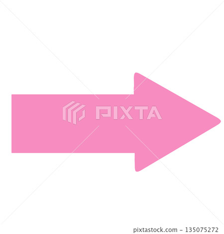 Simple red arrow icon 135075272