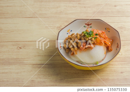 Kimchi and natto mochi 135075330
