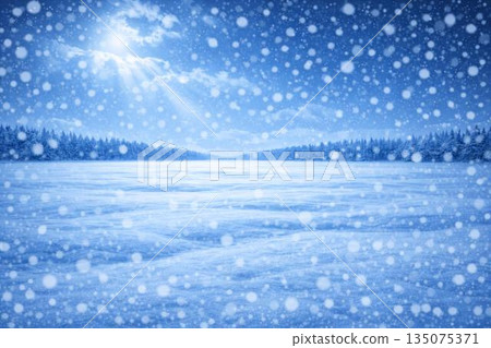雪景、雪、雪、雪景背景素材 135075371