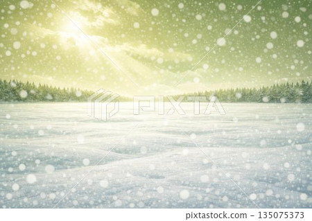 雪景、雪、雪、雪景背景素材 135075373