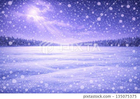 雪景、雪、雪、雪景背景素材 135075375