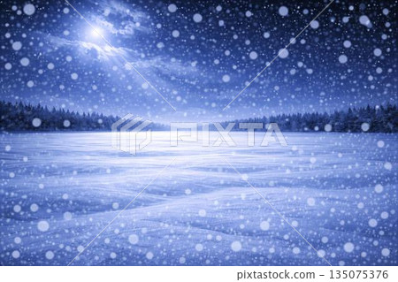 雪景、雪、雪、雪景背景素材 135075376