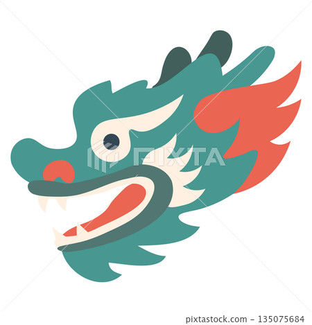 Chinese Dragon Head Dragon Boat Decoration Vector Chinese Dragon Head Dragon Boat Decoration Vector 135075684