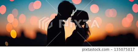 Lover's silhouette 135075817