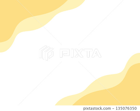 An illustration of a frame background (yellow) with overlapping fluid shapes placed in the upper left and lower right. An illustration of a frame background (yellow) with overlapping fluid shapes placed in the upper left and lower right. 135076350