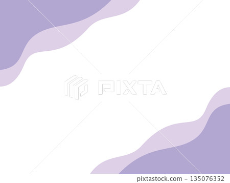 Purple frame background with overlapping fluid shapes in the upper left and lower right corners 135076352