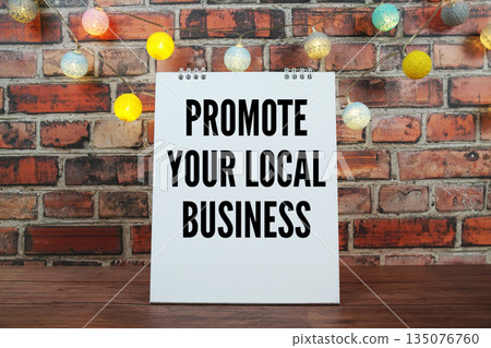 Promote Your Local Business text with LED cotton balls decoration Promote Your Local Business text with LED cotton balls decoration 135076760