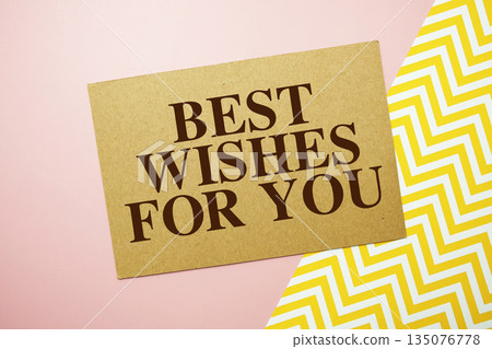 Best Wishes For You text written on pink background Best Wishes For You text written on pink background 135076778